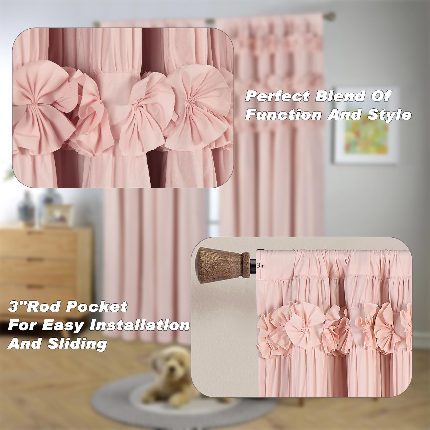 Amazon.com: Homechoice Decor Luxurious Peach Pink Blackout